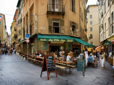 Streets In The Old Section Of Nice, Cote D'azure, France by Robert Eighmie Pricing Limited Edition Print image