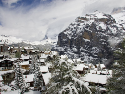 Town Of Murren, Interlaken, Switzerland by Robert Eighmie Pricing Limited Edition Print image