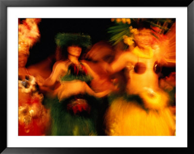 Traditional Polynesian Dancing, Rarotonga, Southern Group, Cook Islands by John Banagan Pricing Limited Edition Print image