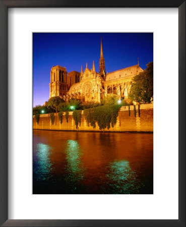 Notre Dame And River At Night, Paris, France by Richard I'anson Pricing Limited Edition Print image