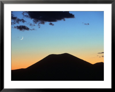 Crescent Moon Rising Over Old Volcano, Nm by Kevin Leigh Pricing Limited Edition Print image