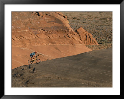 Cyclist In Arizona Landscape by David Edwards Pricing Limited Edition Print image