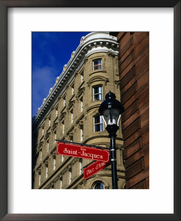 Street Sign At Place D'armes, Montreal, Quebec, Canada by Glenn Van Der Knijff Pricing Limited Edition Print image
