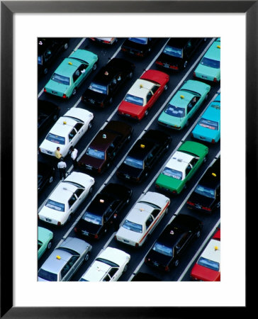 Taxis Waiting At Kyoto Train Station, Kyoto, Japan by Frank Carter Pricing Limited Edition Print image