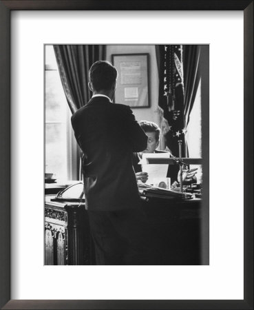 Attorney General Robert Kennedy, Conferring With Brother President John Kennedy At White House by Art Rickerby Pricing Limited Edition Print image