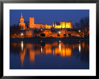 Pope's Palace In Avignon And The Rhone River At Sunset, Vaucluse, Rhone, Provence, France by Per Karlsson Pricing Limited Edition Print image