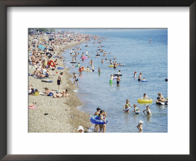 Beach On A Hot Day, Southsea, Hampshire, England, United Kingdom by Jean Brooks Pricing Limited Edition Print image