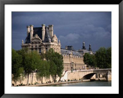 Fishermen On Banks Of River Seine With The Louvre In Background, Paris, Ile-De-France, France by Diana Mayfield Pricing Limited Edition Print image