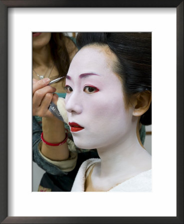 Geisha Having Her Make-Up Applied, Kyoto, Kansai Region, Honshu, Japan, Asia by Gavin Hellier Pricing Limited Edition Print image