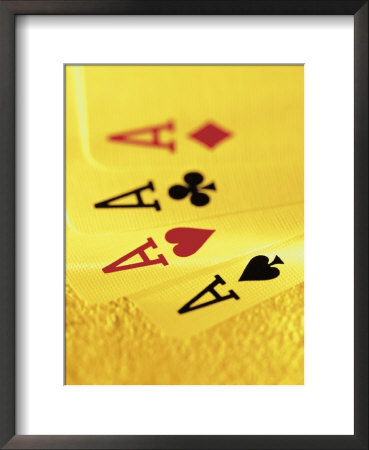 Four Aces In A Hand Of Playing Cards by Greg Smith Pricing Limited Edition Print image