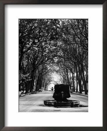 Cours Mirabeau, One Of The Main Avenues In Aix En Provence by Gjon Mili Pricing Limited Edition Print image