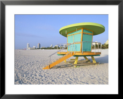 Art Deco Style Lifeguard Hut, South Beach, Miami Beach, Miami, Florida, Usa by Gavin Hellier Pricing Limited Edition Print image
