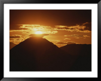 The Pyramid Of The Sun Silhouetted Against The Setting Sun by Kenneth Garrett Pricing Limited Edition Print image