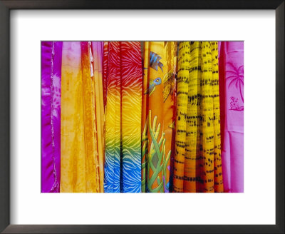 Colourful Clothes Hanging In A Shop, St. Lucia, Windward Islands, West Indies, Caribbean by Gavin Hellier Pricing Limited Edition Print image