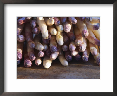 Pile Of White Asparagus, Clos Des Iles, Le Brusc, Cote D'azur, Var, France by Per Karlsson Pricing Limited Edition Print image