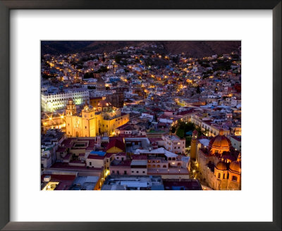 Guanajuato Lit Up At Night, Mexico by David Evans Pricing Limited Edition Print image