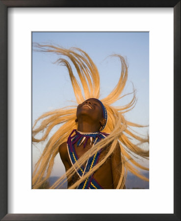 Intore Dancer Flicking His Hair, Rwanda by Ariadne Van Zandbergen Pricing Limited Edition Print image