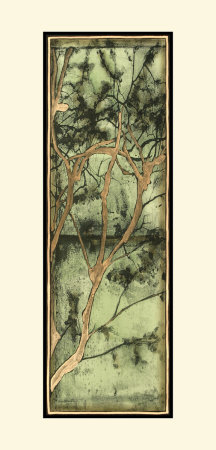 Tree In Silhouette Panel Ii by Jennifer Goldberger Pricing Limited Edition Print image