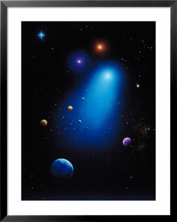 Space Illustration Titled Fiat Lux by Ron Russell Pricing Limited Edition Print image