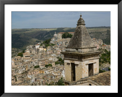 Town View And Santa Maria Delle Scale Church, Ragusa Ibla, Sicily, Italy by Walter Bibikow Pricing Limited Edition Print image