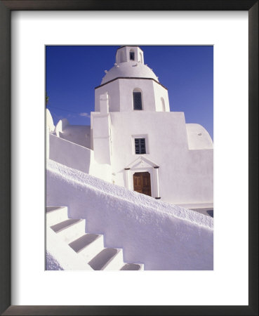 White Architecture, Santorini, Greece by Bill Bachmann Pricing Limited Edition Print image