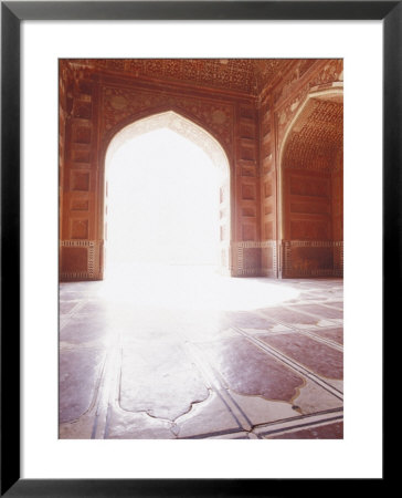 Intricate Carved Floor And Ceiling Of The Sandstone Taj Mahal Mosque, Agra, India by Jason Edwards Pricing Limited Edition Print image