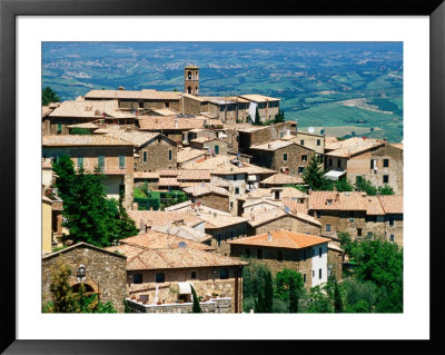 Hilltop Village Of Montalcino Perched Above Val D'orcia, Tuscany, Italy by David Tomlinson Pricing Limited Edition Print image