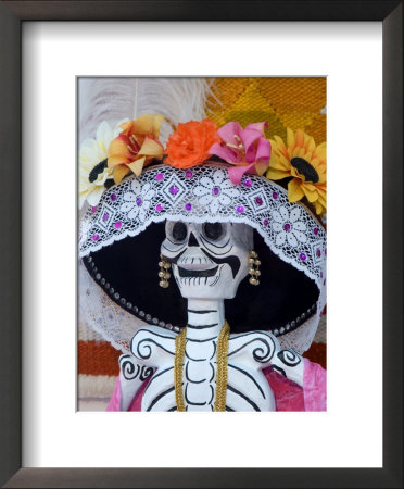Skeleton On Day Of The Dead Festival, San Miguel De Allende, Mexico by Nancy Rotenberg Pricing Limited Edition Print image
