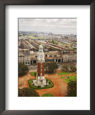 Clock Tower Called Torre De Los Ingleses On The Plaza San Martin Square, Buenos Aires, Argentina by Per Karlsson Pricing Limited Edition Print image