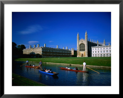 King's College Chapel And Punts On River, Cambridge, Cambridgeshire, England by David Tomlinson Pricing Limited Edition Print image