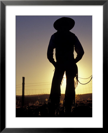 Cowboy Silhouette, Ponderosa Ranch, Seneca, Oregon, Usa by Darrell Gulin Pricing Limited Edition Print image
