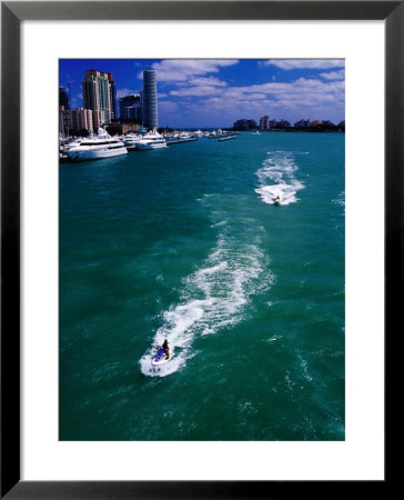 Jet Skis On Biscayne Bay Near Miami Beach Marina by Richard I'anson Pricing Limited Edition Print image