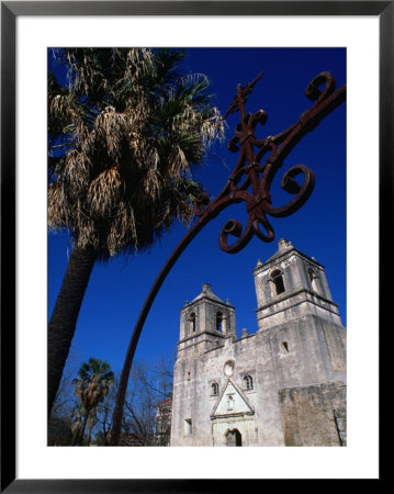 Mission Conception Through Wrought Iron Gate, San Antonio, Texas by John Elk Iii Pricing Limited Edition Print image