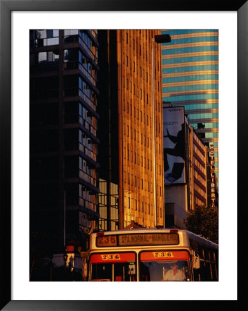Bus On City Street, Santiago, Santiago, Chile by Richard I'anson Pricing Limited Edition Print image