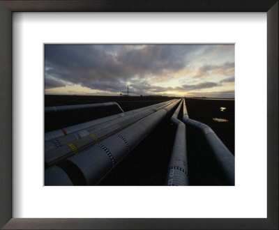 Pipes In The Prudhoe Bay Oil Field, Alaska by James P. Blair Pricing Limited Edition Print image