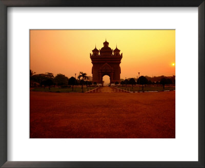 Patuxai At Sunset, Vientiane, Vientiane Prefecture, Laos by Alain Evrard Pricing Limited Edition Print image