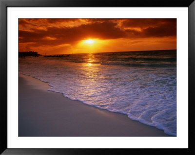 Sunrise Over The Caribbean Sea, Playa Del Carmen, Mexico by John Elk Iii Pricing Limited Edition Print image