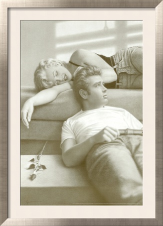 Flutesong, Marilyn Monroe And James Dean by Paul Gasenhemier Pricing Limited Edition Print image