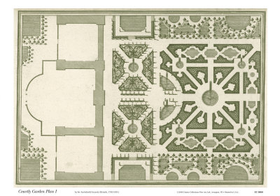 Courtly Garden Plan I by Sir Archibold Gravely Pricing Limited Edition Print image