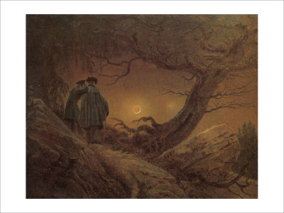 Two Man Contemplating The Moon by Caspar David Friedrich Pricing Limited Edition Print image