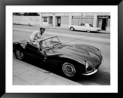 Actor Steve Mcqueen Getting Into His Jaguar by John Dominis Pricing Limited Edition Print image
