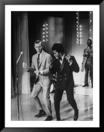 James Brown Teaching Talk Show Host Johnny Carson How To Dance by Arthur Schatz Pricing Limited Edition Print image