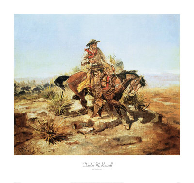 Riding Line by Charles Marion Russell Pricing Limited Edition Print image