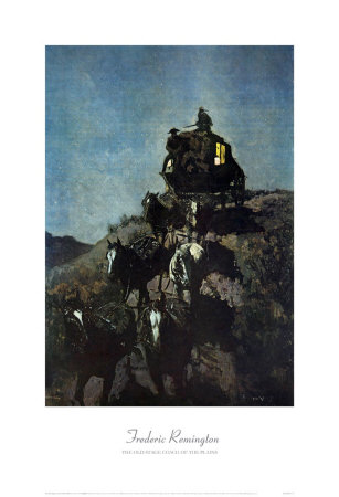 The Old Stage Coach Of The Plains by Frederic Sackrider Remington Pricing Limited Edition Print image