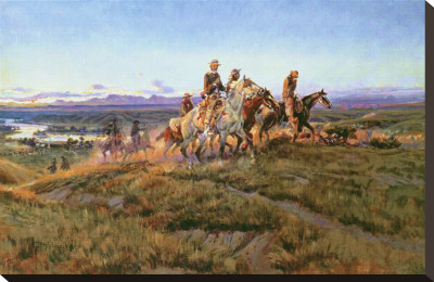 Men Of The Open Range by Charles Marion Russell Pricing Limited Edition Print image