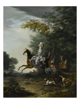 Marie-Antoinette Hunting With Dogs, 1780-1785 by Louis-Auguste Brun Pricing Limited Edition Print image