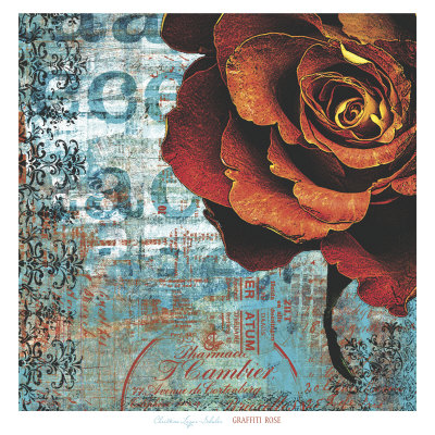 Graffiti Rose by Christina Lazar-Schuler Pricing Limited Edition Print image