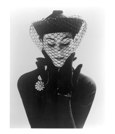 Anne Gunning In An Erik Felt And Velvet Mandarin Hat With Veil, 1950 by John French Pricing Limited Edition Print image