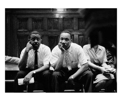Rev. Ralph Abernathy And Rev. Martin Luther King Jr. Sitting Pensively Re Freedom Riders by Paul Schutzer Pricing Limited Edition Print image