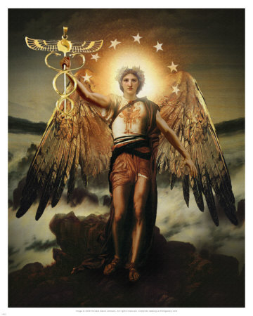 Raphael With Caduceus Staff by Howard David Johnson Pricing Limited Edition Print image